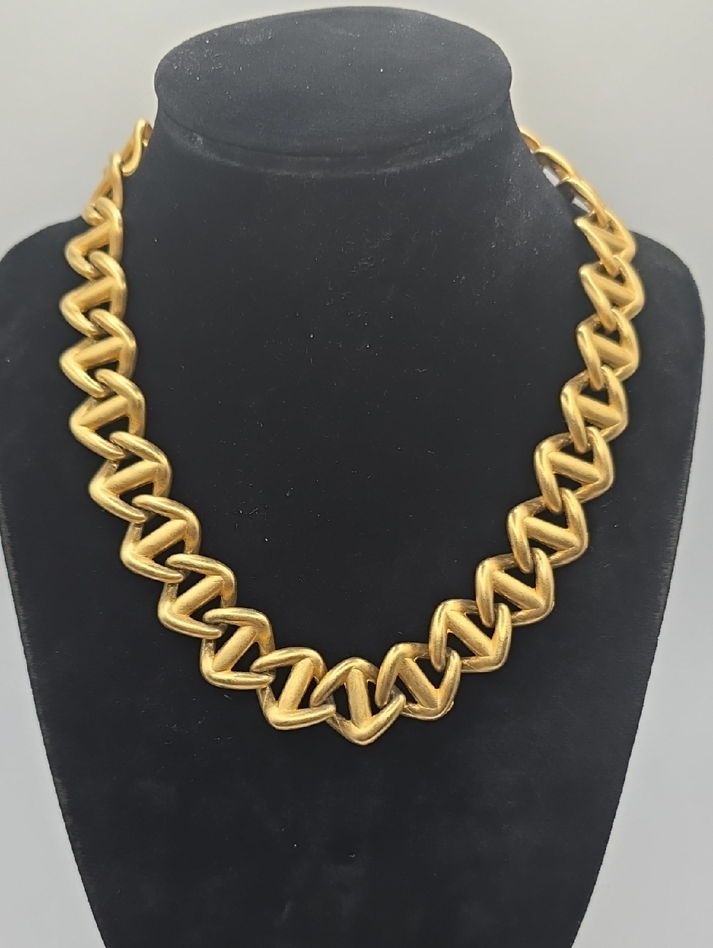 Vintage Erwin Pearl TGold Tone Statement Link Necklace - Women Jewelry